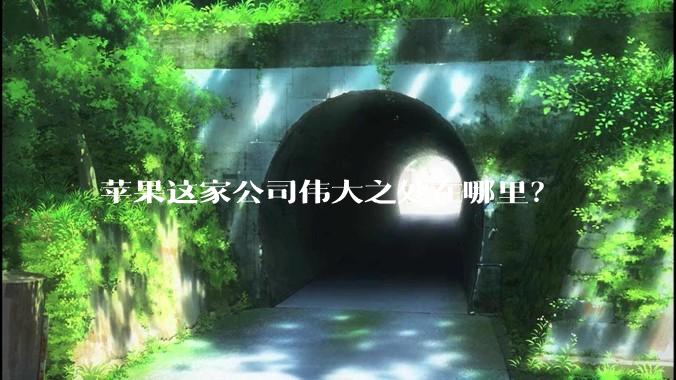 苹果这家公司伟大之处在哪里？