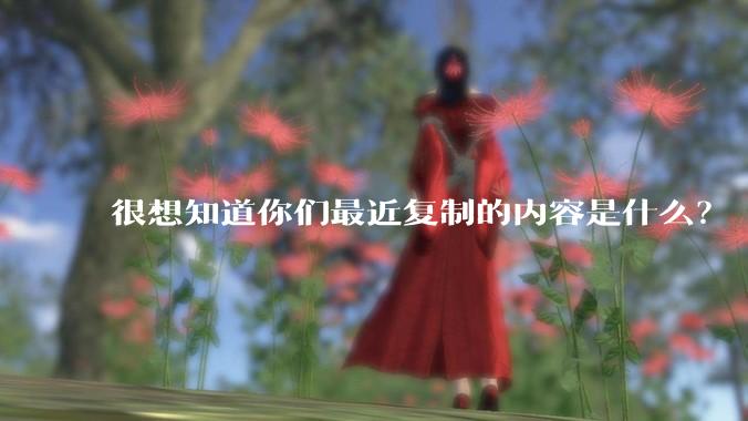 很想知道你们最近复制的内容是什么？