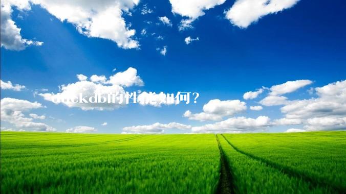 duckdb的性能如何？