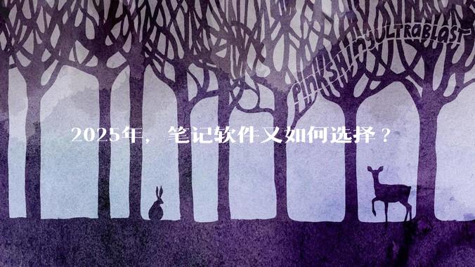2025年，笔记软件又如何选择?