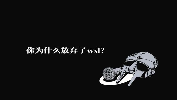 你为什么放弃了wsl？